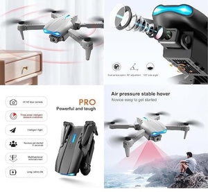 E99 Dual 4K Drone Camera with Smart RC & 92 Min Flight | طائرة Air 3 بكاميرتين 4 K وريموت ذكي و92 دقيقة طيران